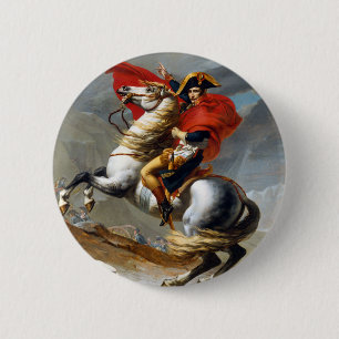 Badge Rond 5 Cm Napoléon Bonaparte Peinture de Jacques-Louis David