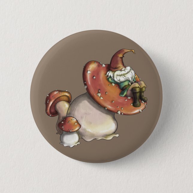 Badge Rond 5 Cm Napping Gnome (Devant)