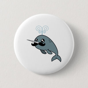 Badge Rond 5 Cm Narwhalstache