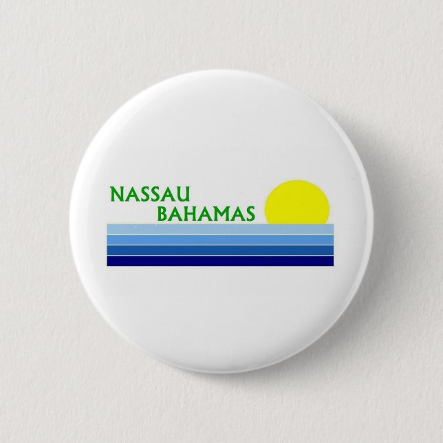 Badge Rond 5 Cm Nassau, Bahamas (Devant)
