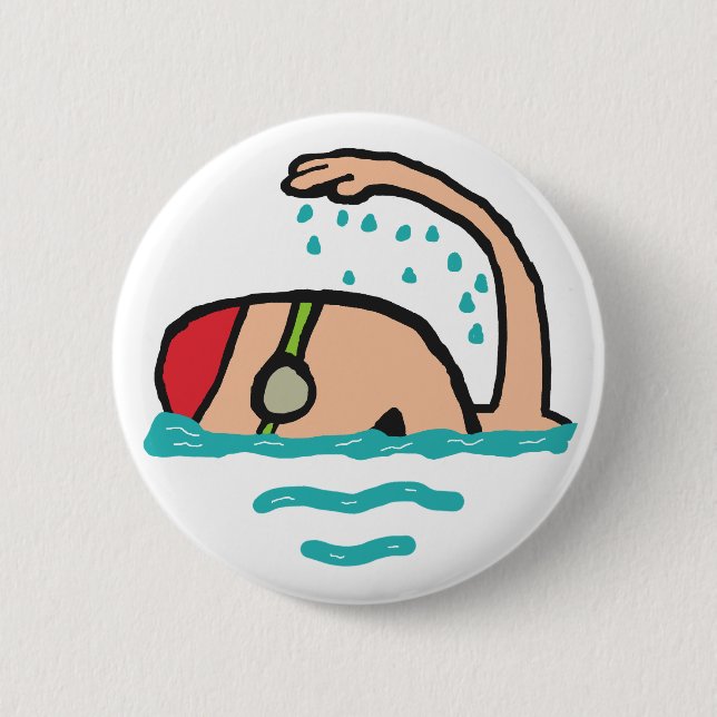 Badge Rond 5 Cm Natation (Devant)