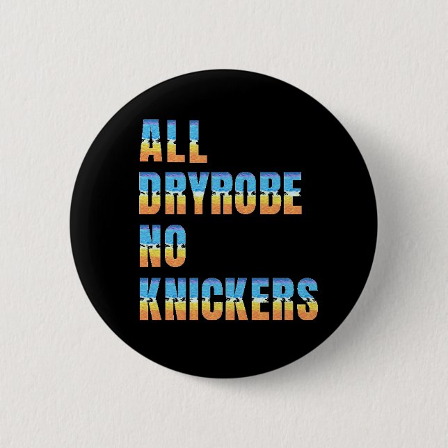 Badge Rond 5 Cm Natation sauvage pas de nids nageur de mer (Devant)