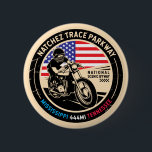 Badge Rond 5 Cm Natchez Trace Parkway National Scenic Byway<br><div class="desc">Natchez Trace Parkway done in a vintage,  distressed style emblem. It is a famous All American Road found in Mississippi,  Alabama and Tennessee.</div>