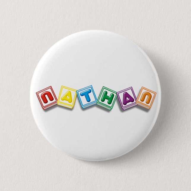 Badge Rond 5 Cm Nathan (Devant)