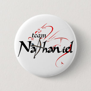 Badge Rond 5 Cm NATHANIEL d'équipe ! (bouton léger)