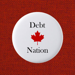 Badge Rond 5 Cm Nation Feuille d'érable du Canada Couleur claire