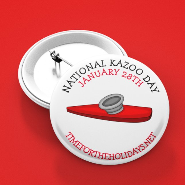 Badge Rond 5 Cm National Kazoo Day 28 janvier (Créateur téléchargé)