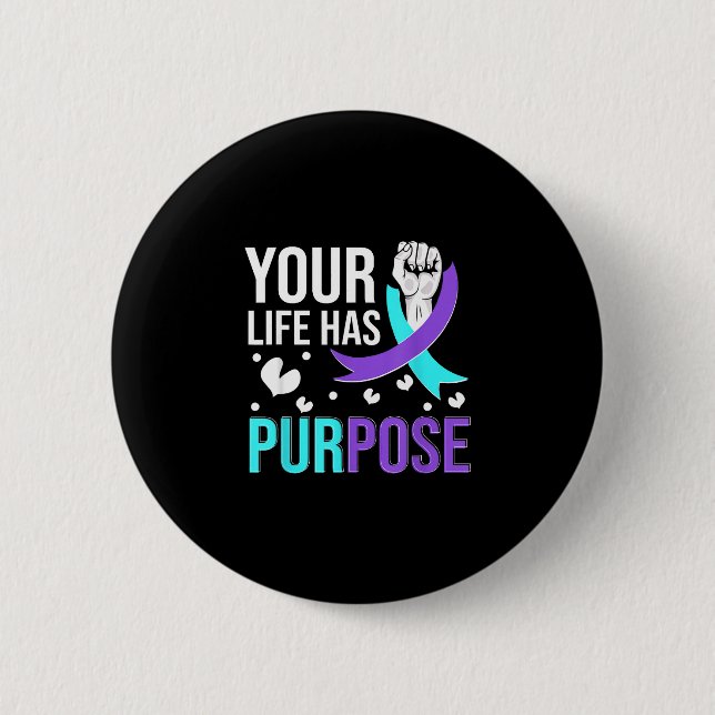 Badge Rond 5 Cm National prevention awareness month warrior  (Devant)