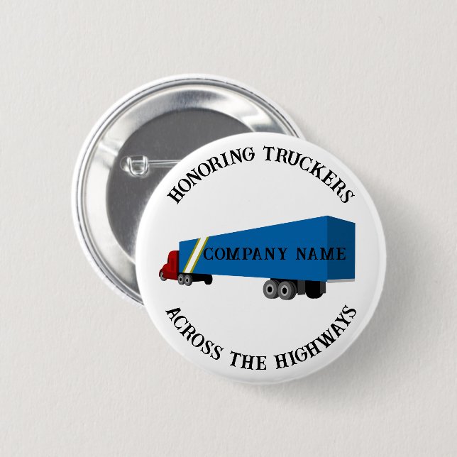 Badge Rond 5 Cm National Trucker's Day (Devant & derrière)