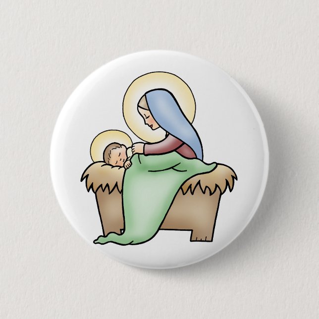 Badge Rond 5 Cm Nativité (Devant)