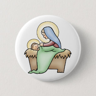 Badge Rond 5 Cm Nativité