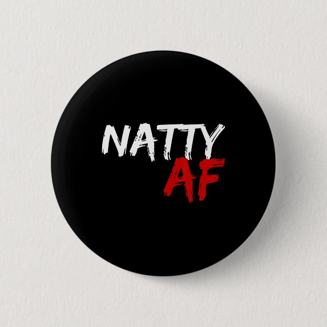 Badge Rond 5 Cm Natty Af Funny Bodybuilder Bodybuilding Workbuildi (Devant)