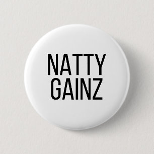 Badge Rond 5 Cm Natty Gainz Gym Et T Shirt Bodybuilding Sans Stéro