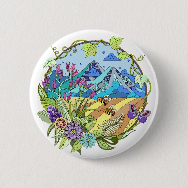 Badge Rond 5 Cm Nature (Devant)