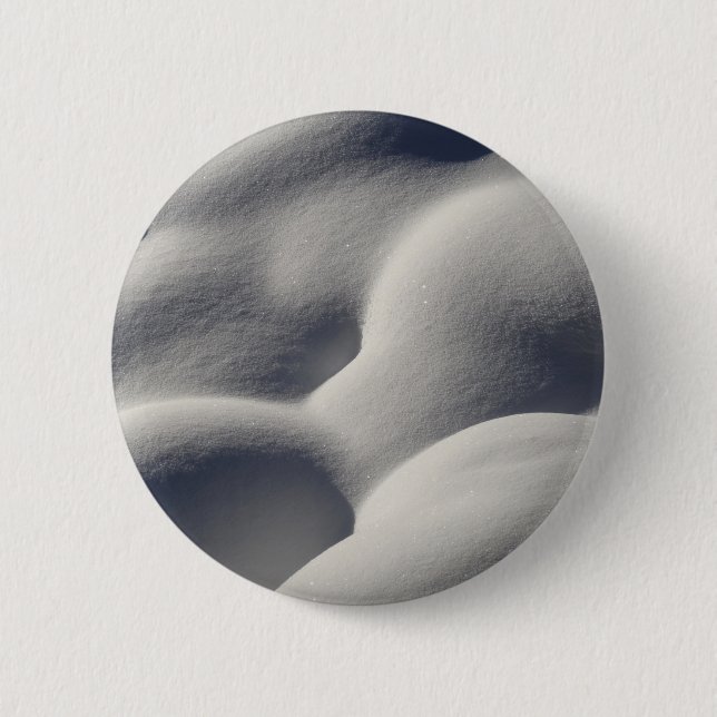 Badge Rond 5 Cm Nature Abstraite des monticules de neige mousseuse (Devant)