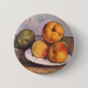 Badge Rond 5 Cm Nature morte coings, pommes, poires par Paul Cezan
