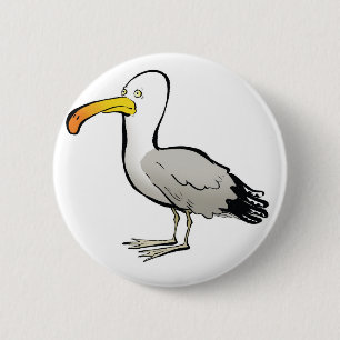 Badge Rond 5 Cm Naturel d'Au de mouette