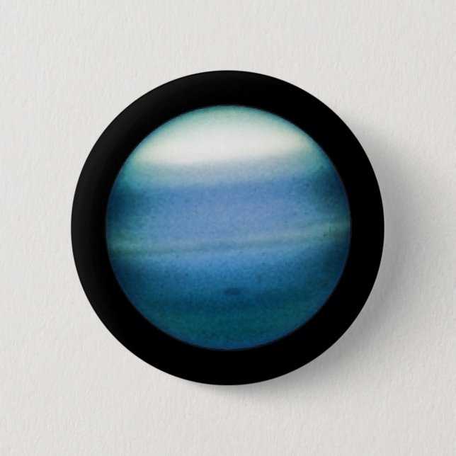 Badge Rond 5 Cm ~ naturel d'URANUS de PLANÈTE (système solaire) (Devant)