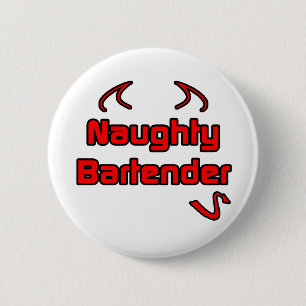 Badge Rond 5 Cm Naughty Bartender
