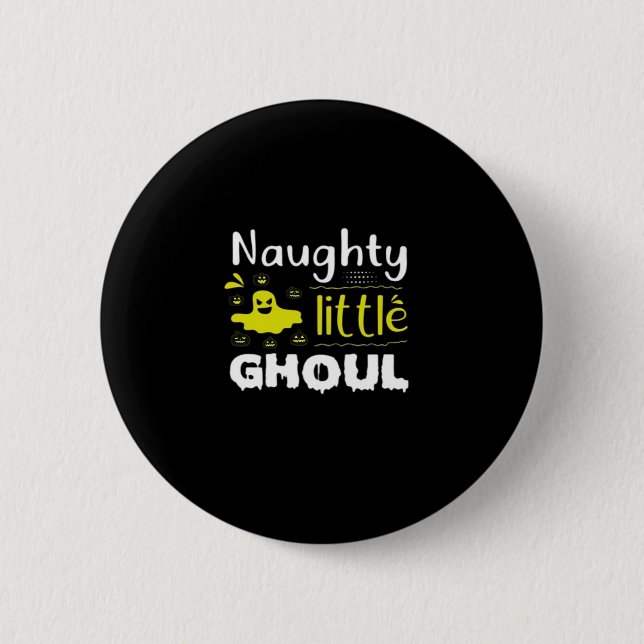 Badge Rond 5 Cm Naughty Little Ghoul (Devant)