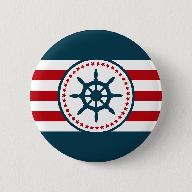 Badge Rond 5 Cm Nautical design (Devant)