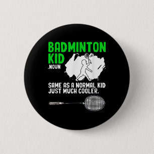 Badge Rond 5 Cm Navette Badminton Kid Racket Hobby Badminton Playe