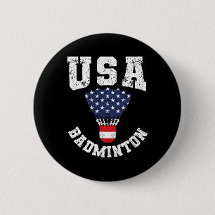 Badge Rond 5 Cm Navette Rouge Blanc Bleu 4 Juillet Patriotique Usa