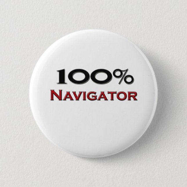 Badge Rond 5 Cm Navigateur de 100 pour cent (Devant)