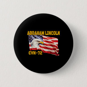 Badge Rond 5 Cm Navire de guerre Abraham Lincoln Cvn-72 Avion Carr