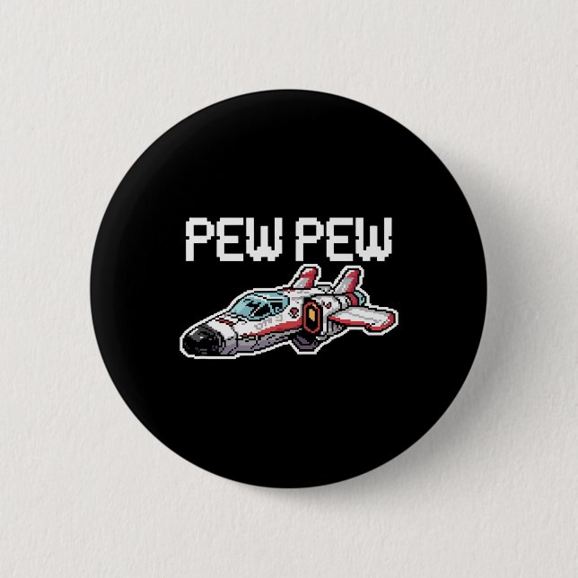 Badge Rond 5 Cm Navire de jeu vidéo rétro Arcade drôle nostalgie j (Devant)