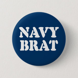 BADGE ROND 5 CM NAVY BRAT