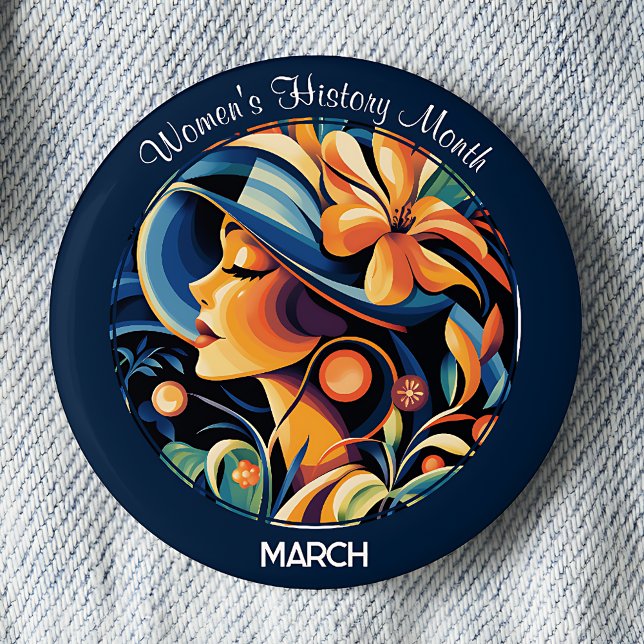 Badge Rond 5 Cm Navy Women's History Month (Créateur téléchargé)
