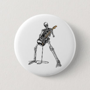 Badge Rond 5 Cm Nd Rock Et Roll Guitare S Pour Hommes Et Tee
