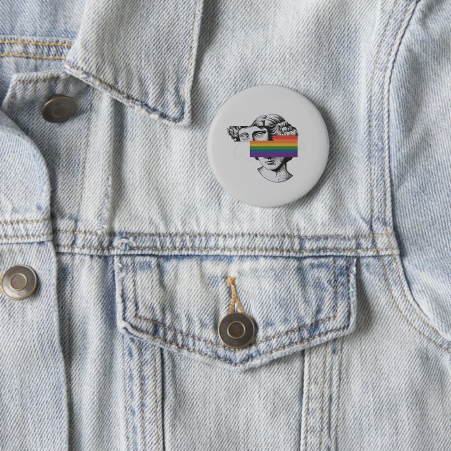 Badge Rond 5 Cm "NE CACHEZ PAS QUI VOUS ÊTES" Insigne 🌈 Fierté ✨ (En situation)