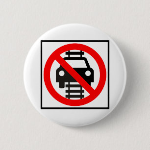 Badge Rond 5 Cm Ne conduisez pas sur le signe de route de voies