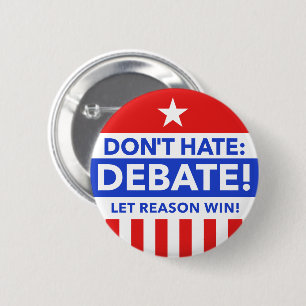 Badge Rond 5 Cm Ne détestez pas : Discussion - bouton