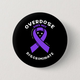 Badge Rond 5 Cm Ne discrimine pas Ruban de sensibilisation violet 