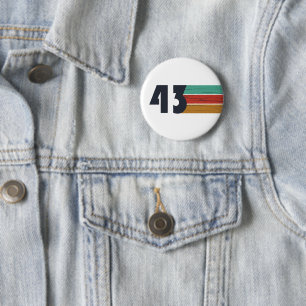 Badge Rond 5 Cm né en 1943 anniversaire vintage