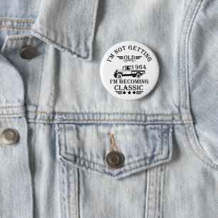Badge Rond 5 Cm né en 1964 anniversaire vintage