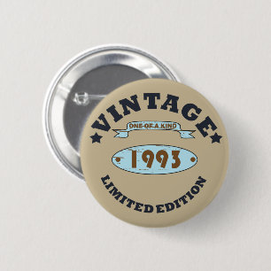 Badge Rond 5 Cm né en 1993 vintage anniversaire