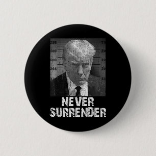 Badge Rond 5 Cm Ne jamais abandonner Pro Trump
