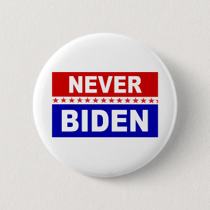 Badge Rond 5 Cm Ne jamais biden
