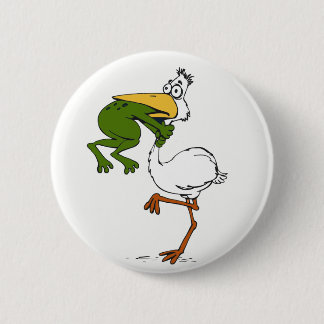 Badge Rond 5 Cm Ne jamais renoncer à la grenouille Choquant l'oise
