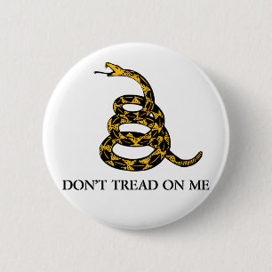 Badge Rond 5 Cm Ne marchez pas sur moi le bouton de serpent