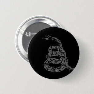 Badge Rond 5 Cm Ne me marche pas dessus drapeau Gadsden libertaire