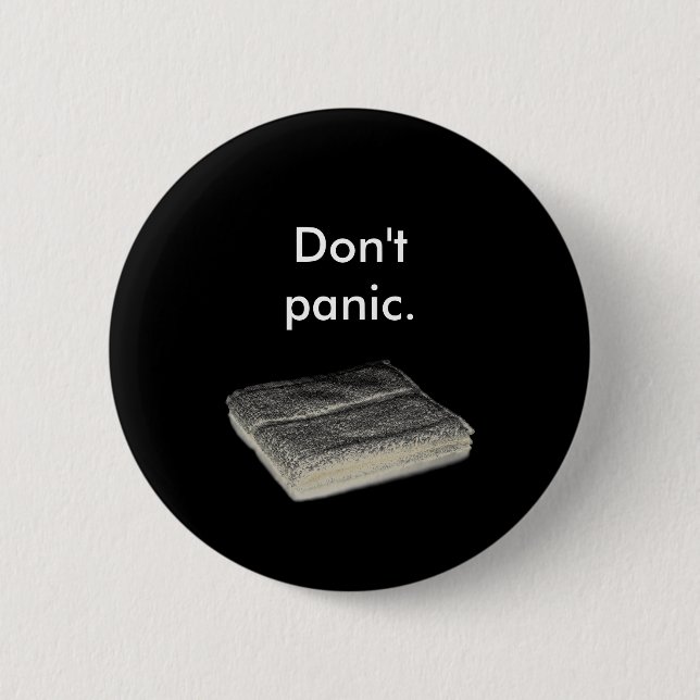 Badge Rond 5 Cm Ne paniquez pas (Devant)