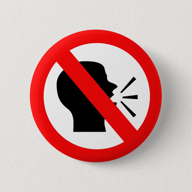 Badge Rond 5 Cm Ne parlez pas (Devant)