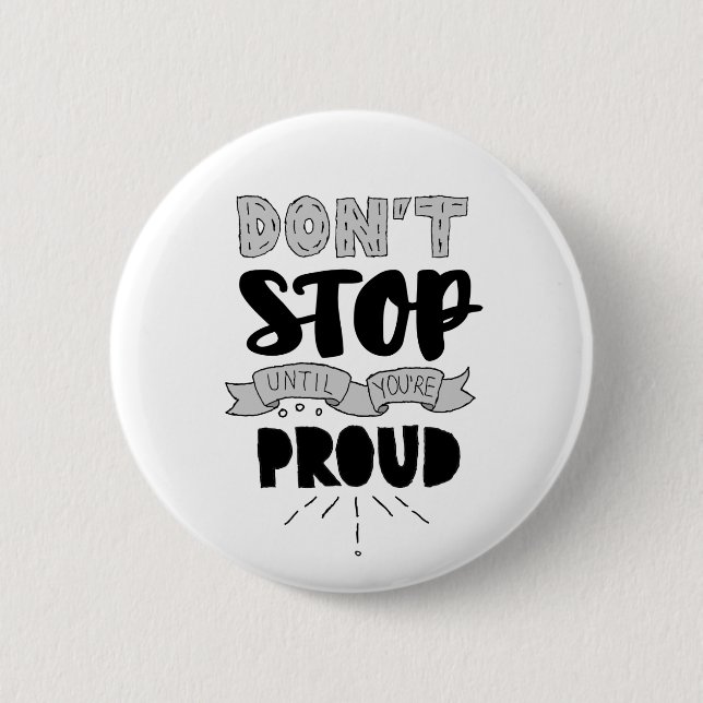 Badge Rond 5 Cm Ne pas cesser de citer les athlètes Citation auto- (Devant)