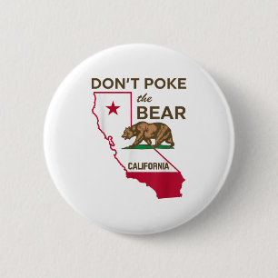 Badge Rond 5 Cm Ne pas prendre l’ours en Californie