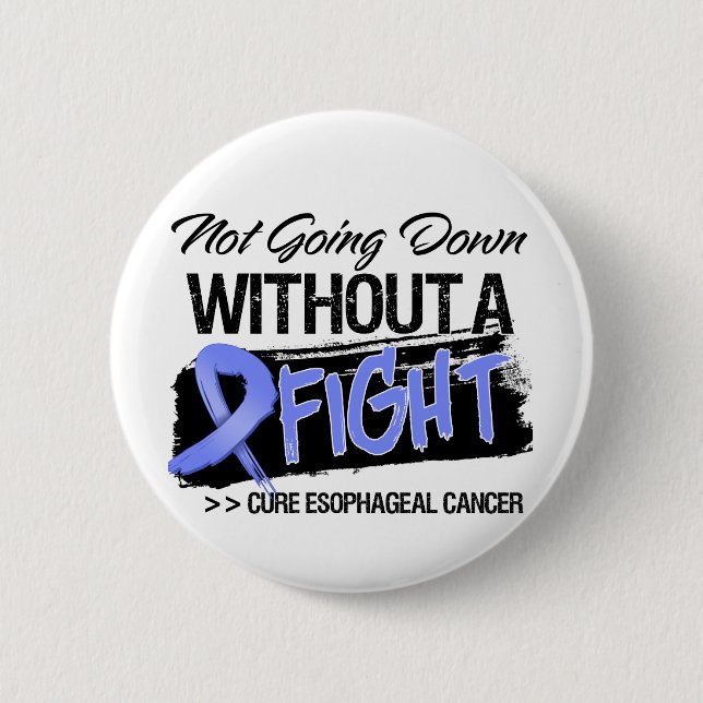 Badge Rond 5 Cm Ne pas tomber sans combattre - Cancer de l'oesopha (Devant)